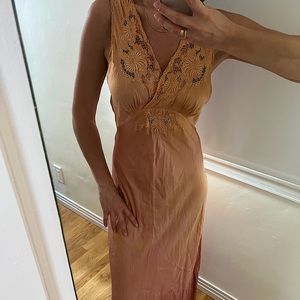 Vintage 100% Silk slip dress - dyed ombré sunset colors